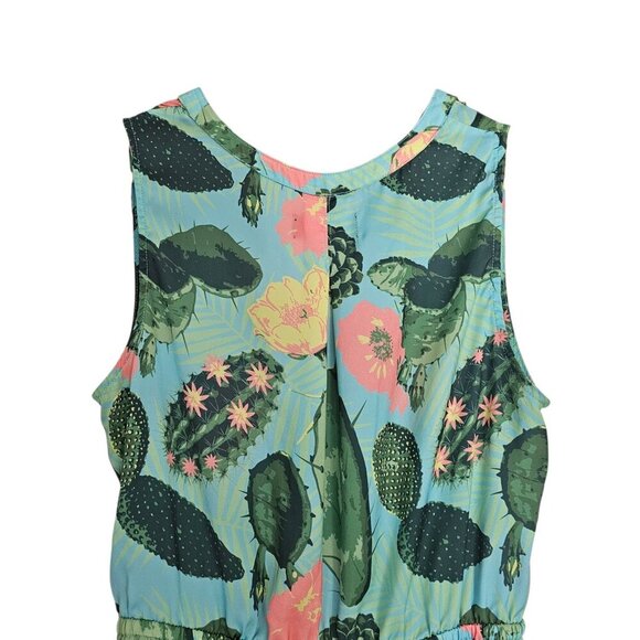 Women's - Betabrand Cactus Print Sleeveless Dress, Size Medium - Picture 9 of 10